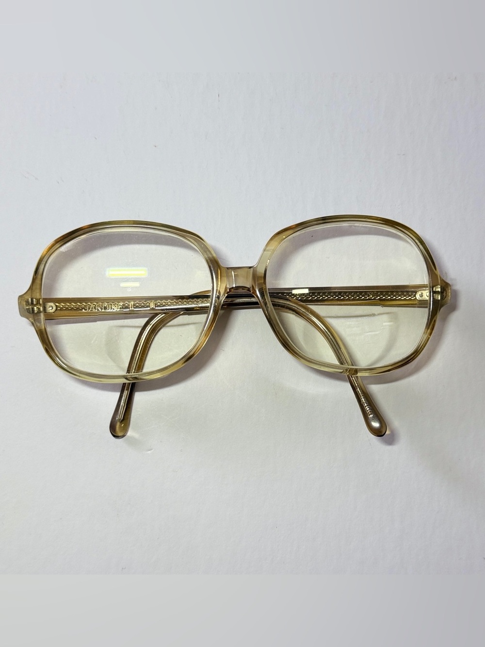 Vintage Jardine II 2 Ornate Green and Gold  Designer Eyeglasses,  50 17 135